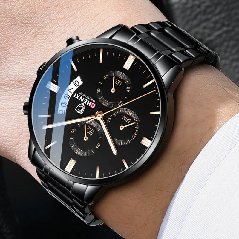 CHENXI мужские часы с хронографом Топ люксовый бренд спортивные кварцевые