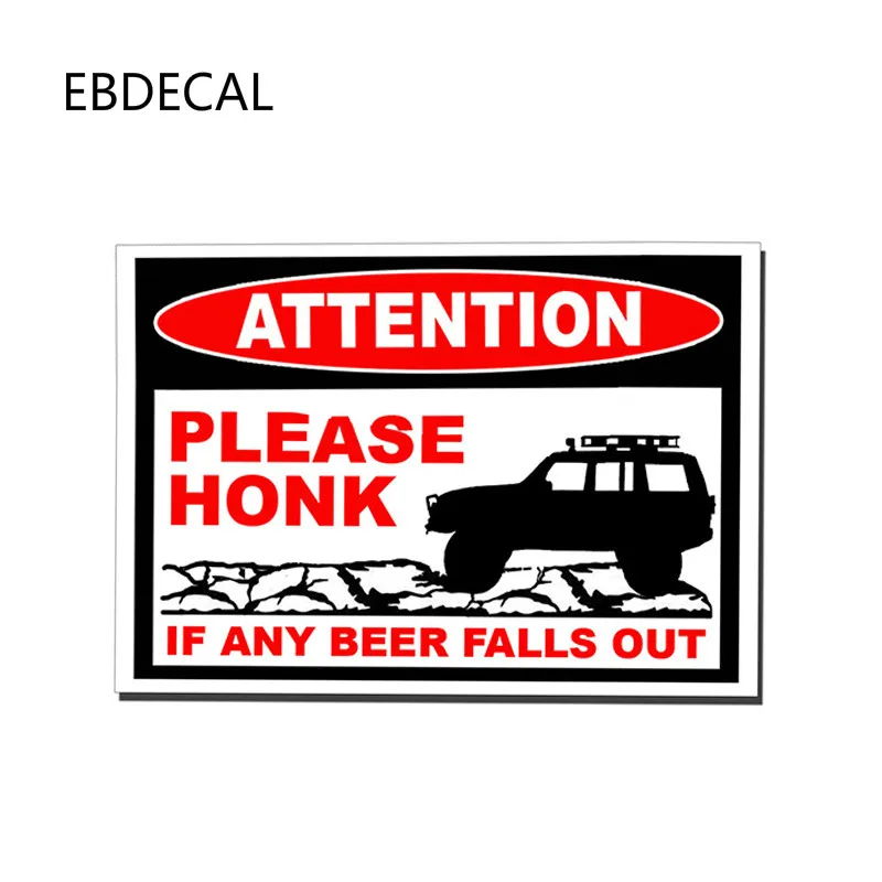 EBdecal Cherokee пива выпадают Стикеры Предупреждение для Авто/задний