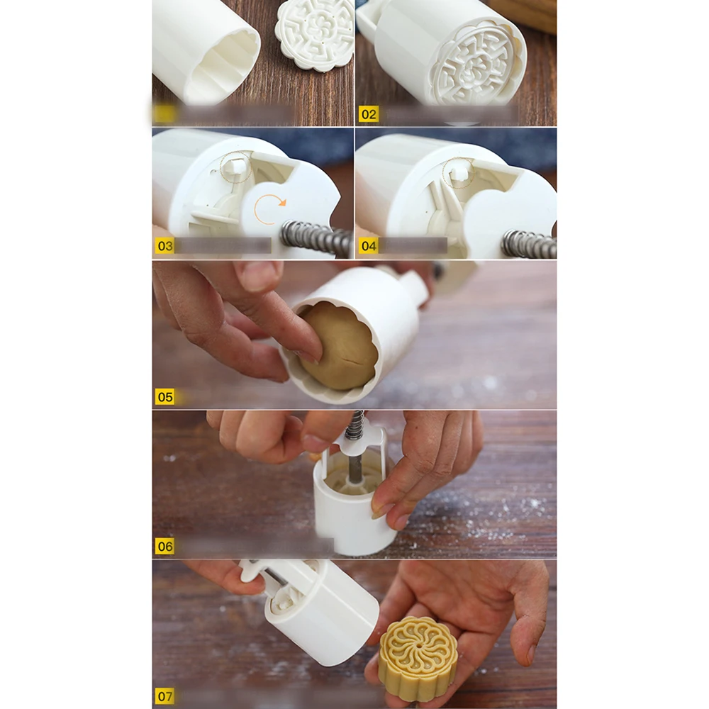 

Tool Moon Cake Mold Mould 15.6cm Mooncake Decor Gadget Stamp Mid Autumn
