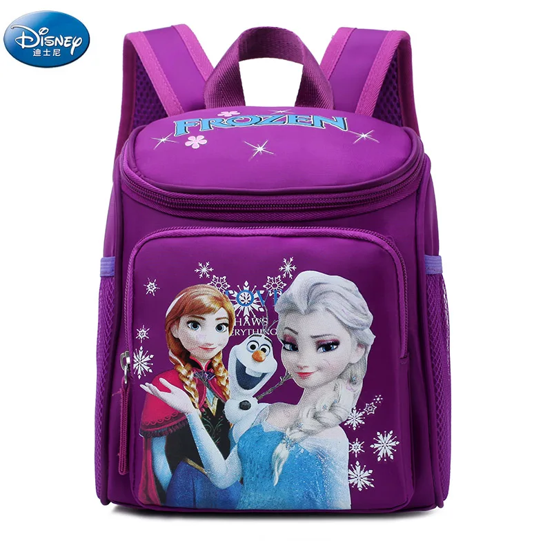 Disney New girls frozen elsa anna princess Plush Backpacks kids School Bag Breathable kindergarten backpack