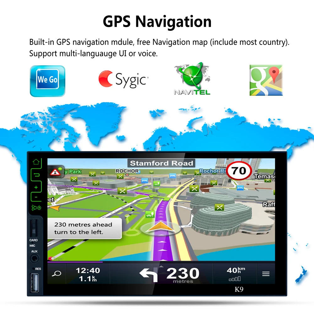 

REAKOSOUND 7" Android autoradio 2 din car radio GPS Wifi Bluetooth Car Multimedia Player 2din auto stereo radio For Ford radio