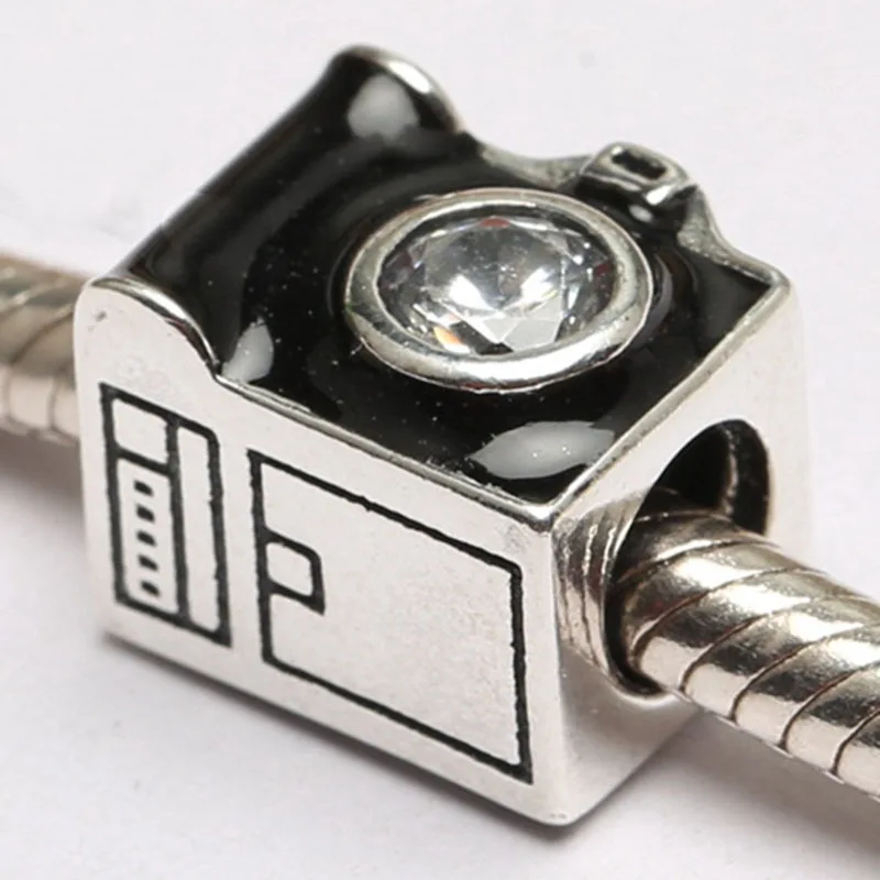 

100% 925 Sterling Silver Bead Nostalgic Camera Beads Fit Pandora Women Bracelet & Necklace Diy Jewelry