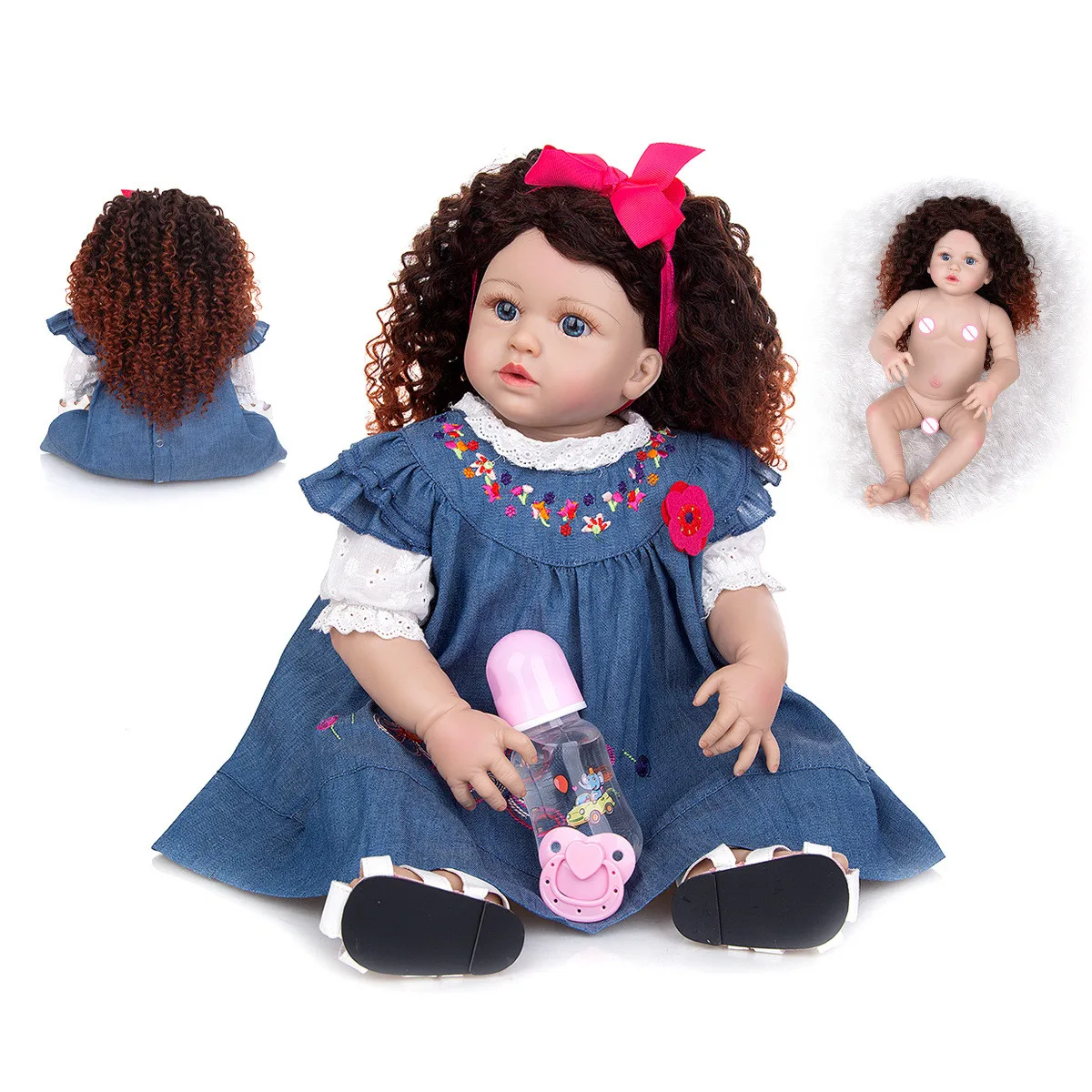 

23 дюймовая Милая силиконовая кукла-реборн с имитацией ребенка, модный подарок на день рождения, необходимые товары для коллекционеров