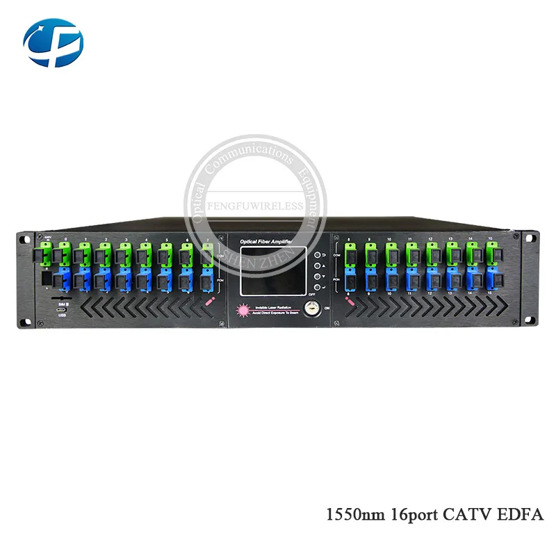 Оптический усилитель 16 way FTTH SC/APC -UPC CATV EDFA 1550 нм 16*23 дБм 16*21 с WDM 2U/80 Вт | Мобильные