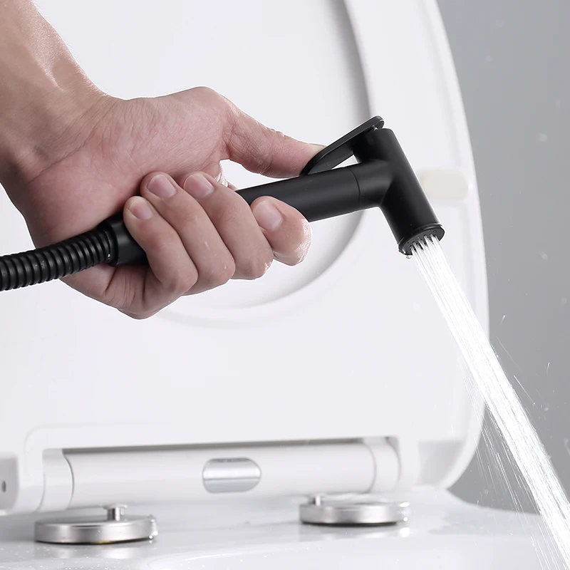 Ручной смеситель для биде кран унитаза никель латунь настенный с шлангом горячей