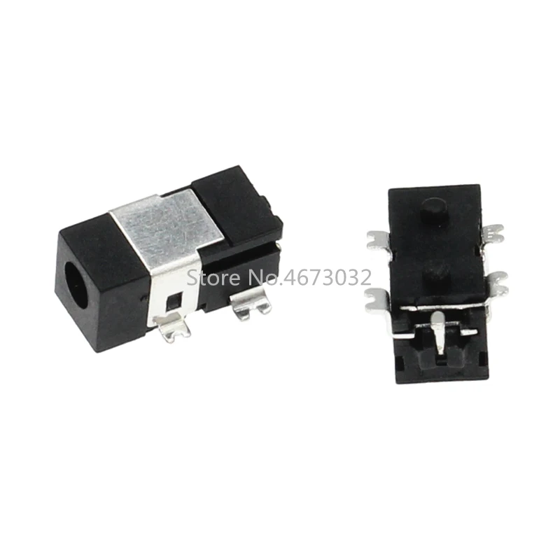 

100pcs DC-011C 2.5-0.7 DC011C 2.5x0.7mm DC Power Outlet DC SMT 5 pins Patch