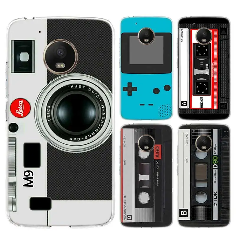 

Vintage Camera Cassette Case For Motorola G7 G9 G8 Power Soft TPU Cover Moto G6 Play G5S G5 E5 E6 Plus Coque Shell