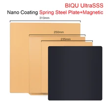 BIQU UltraSSS Spring Steel Sheet Plate Flexible Magnetic Base Nano Coating Heatbed 3D Printer Parts For Ender 3 CR10 VS PEI