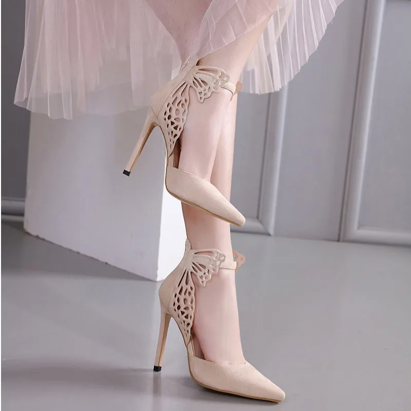 

35-40 large size women's shoes 2021 new Korean style pointed shallow mouth stiletto single shoes fashion elegant bow high heels