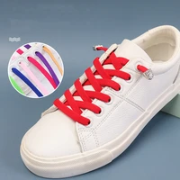 1pair no tie shoe laces elastic shoelaces flat shoelace fit kid adults diamond lock laces shoe strings shoe accessorie