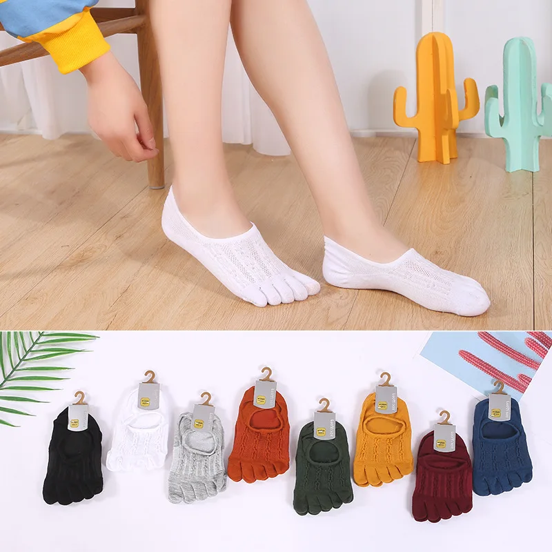 5 pairs носки женские women socks no show socks non slip women five finger toe socks womens socks invisible socks boat socks