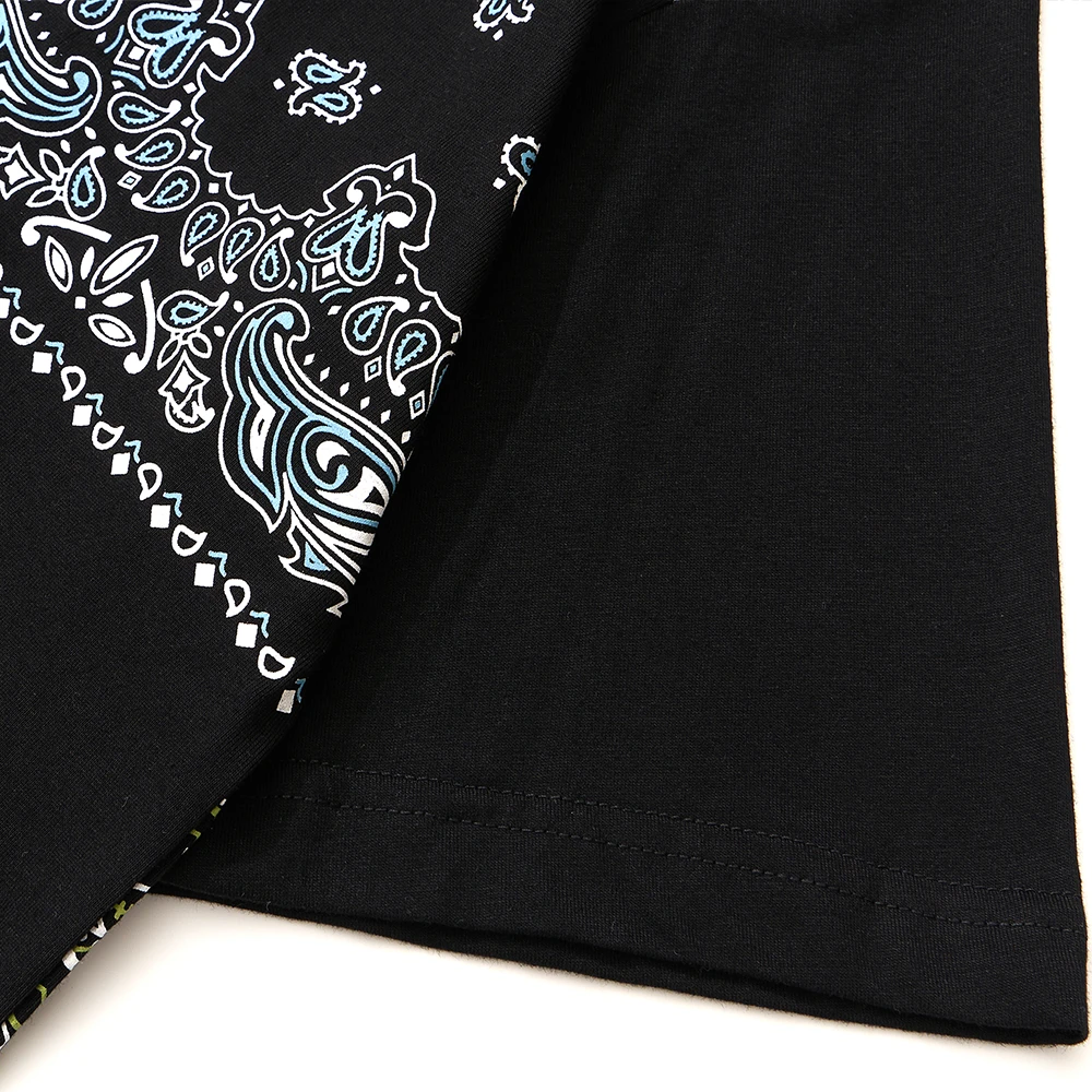

Women Bandana Paisley Pattern Print Tshirt Summer Loose Short Sleeve Female Tshirt Oversze Streetwear Harajuku Loose Tops Tees
