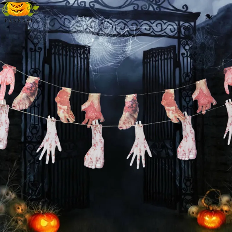 Хэллоуин ужас висит Вымпел кровавые руки привидениями вечерние украшения