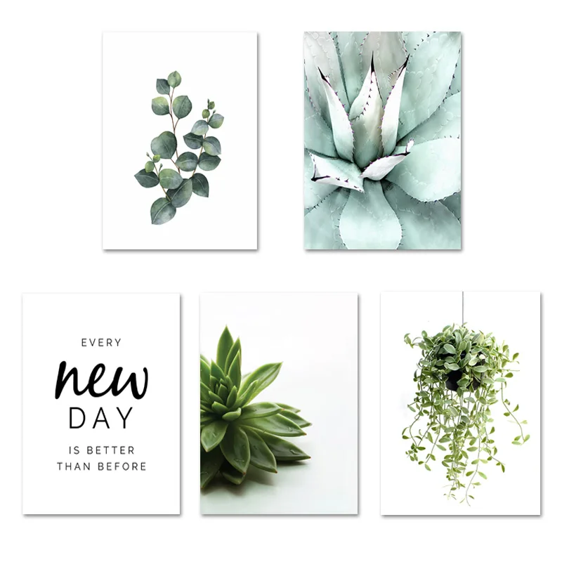 

Green Plants Posters And Prints Eucalyptus Wall Art Canvas Painting Nordic Wall Pictures For Living Room Modern Home Decoration