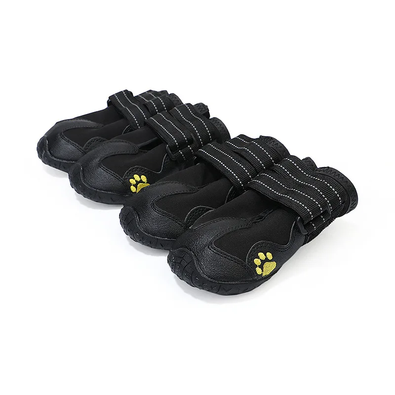 

4pcs/set Pet Dog Shoes Reflective Waterproof Dog Boots Warm Snow Rain Pets Booties Anti-slip Socks Footwear For Medium Large Dog