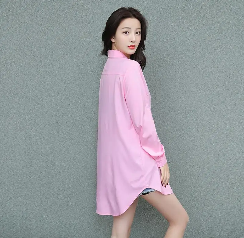 

Long Women Blouse Women White Shirt Office Ladies Sexy Shirts Casual Cotton Blouse Fashion Blusas Femininas Plus Size 4XL 5XL