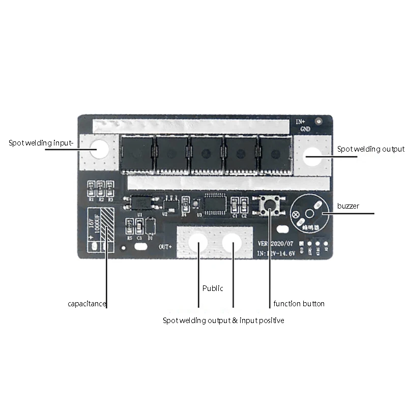 

TOP 12V Battery Storage PCB Circuit Board DIY Spot Welding Machine Spot Welder for 18650/26650/32650