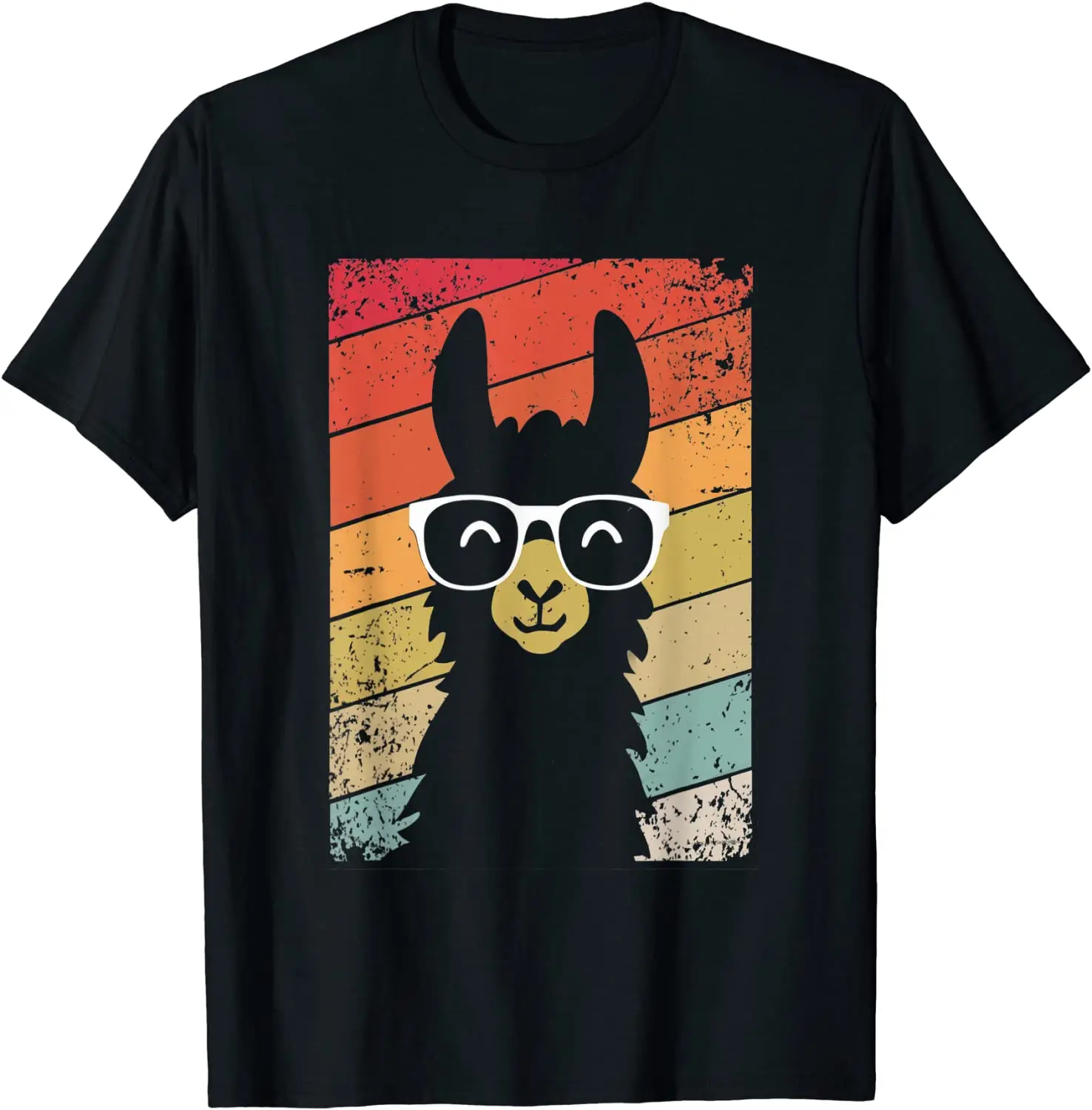 

Vintage Retro Style Llama Alpaca 80s T-shirt T-Shirt Men's T-shirt
