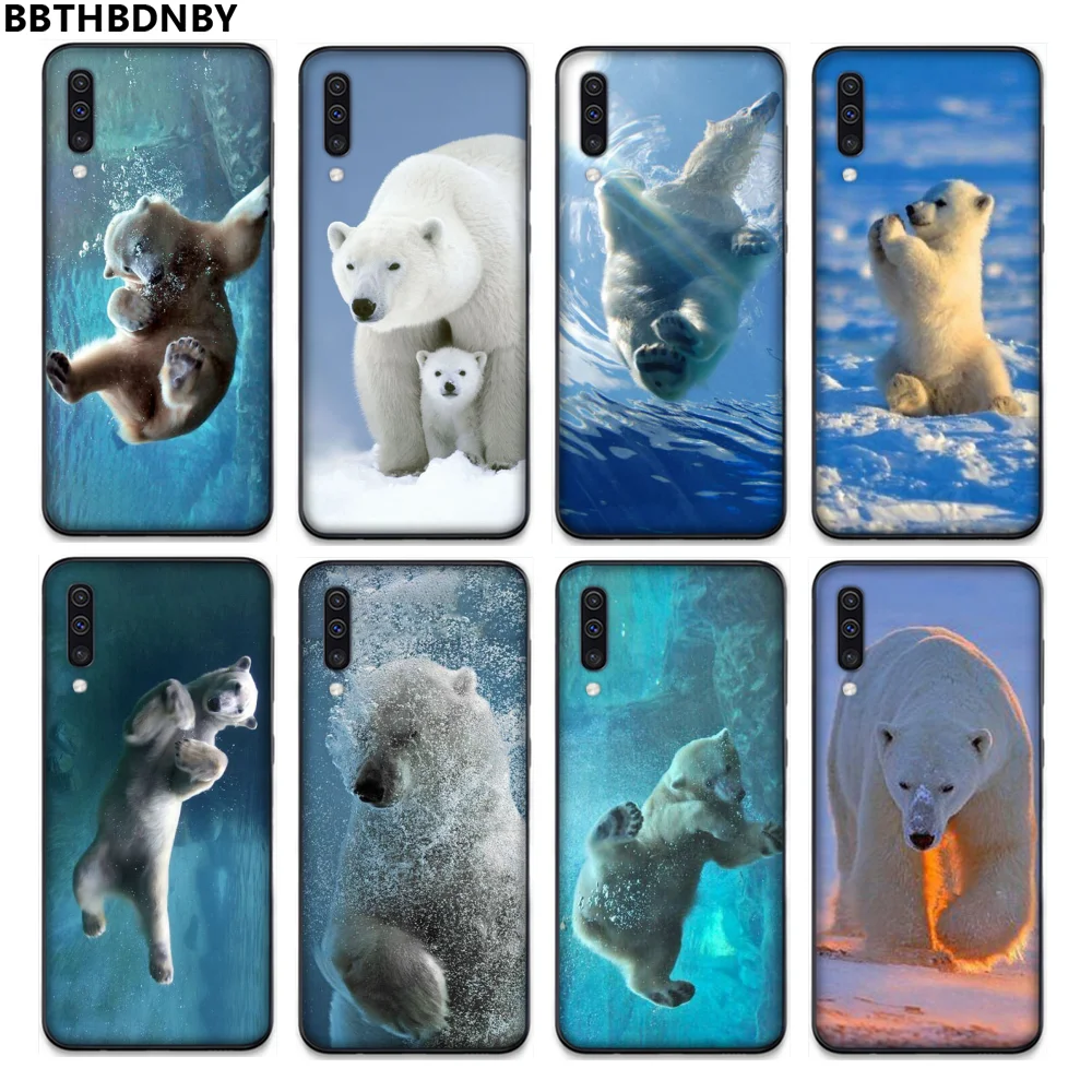 Милый полярный медведь Новое поступление черный чехол для мобильного телефона