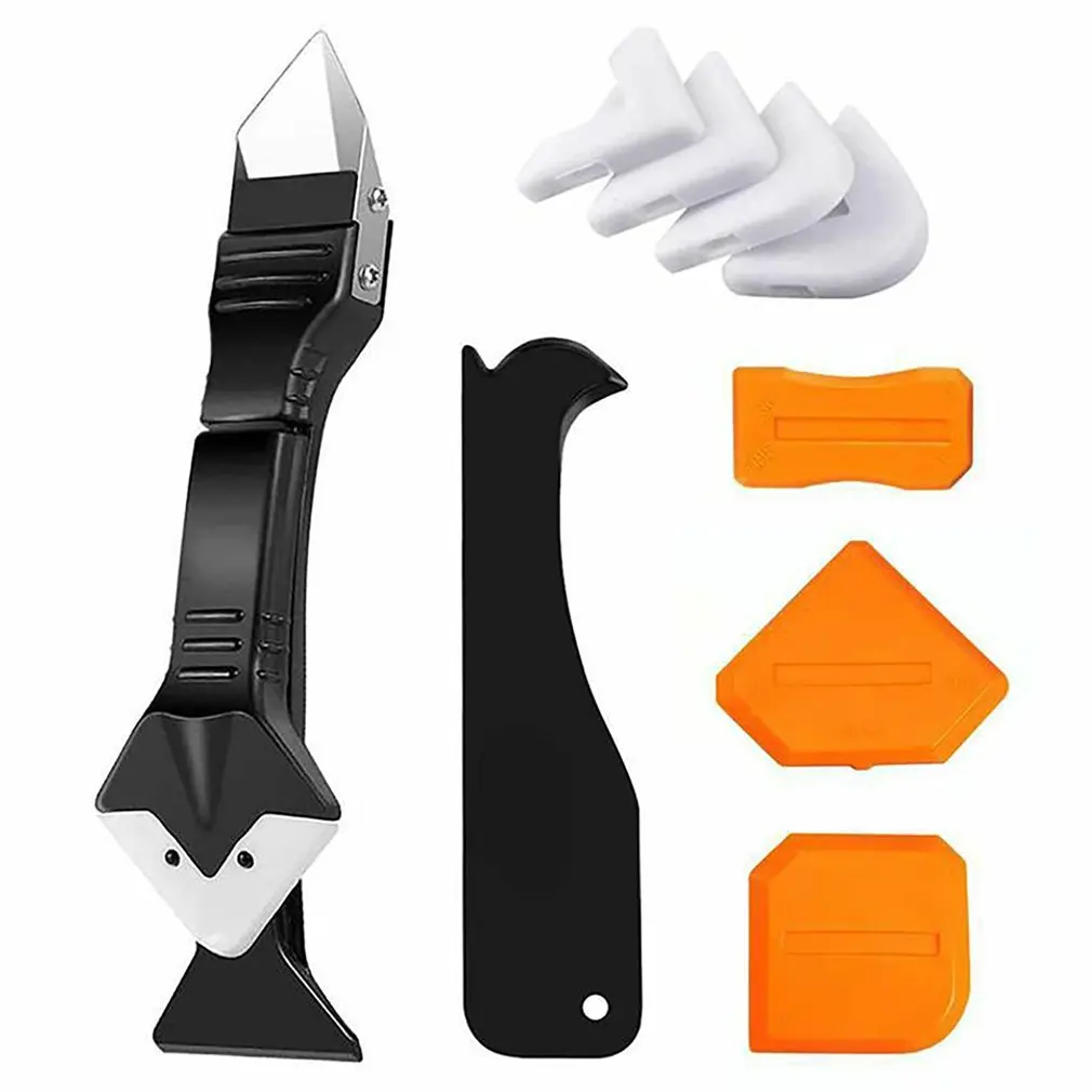 

10pcs Caulking Tool Caulk Remover Glass Glue Angle Scraper Silicone Caulking Tool Caulk Removal Tool Set