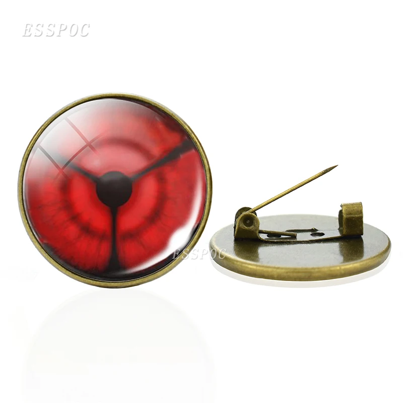 Uchiha Clan Rinnegan Sharingan глаз браслет Аниме Наруто плетеный кожаный браслет Наруто Саске Итачи Какаши Косплей ювелирные изделия - Окраска металла: Brooch 14