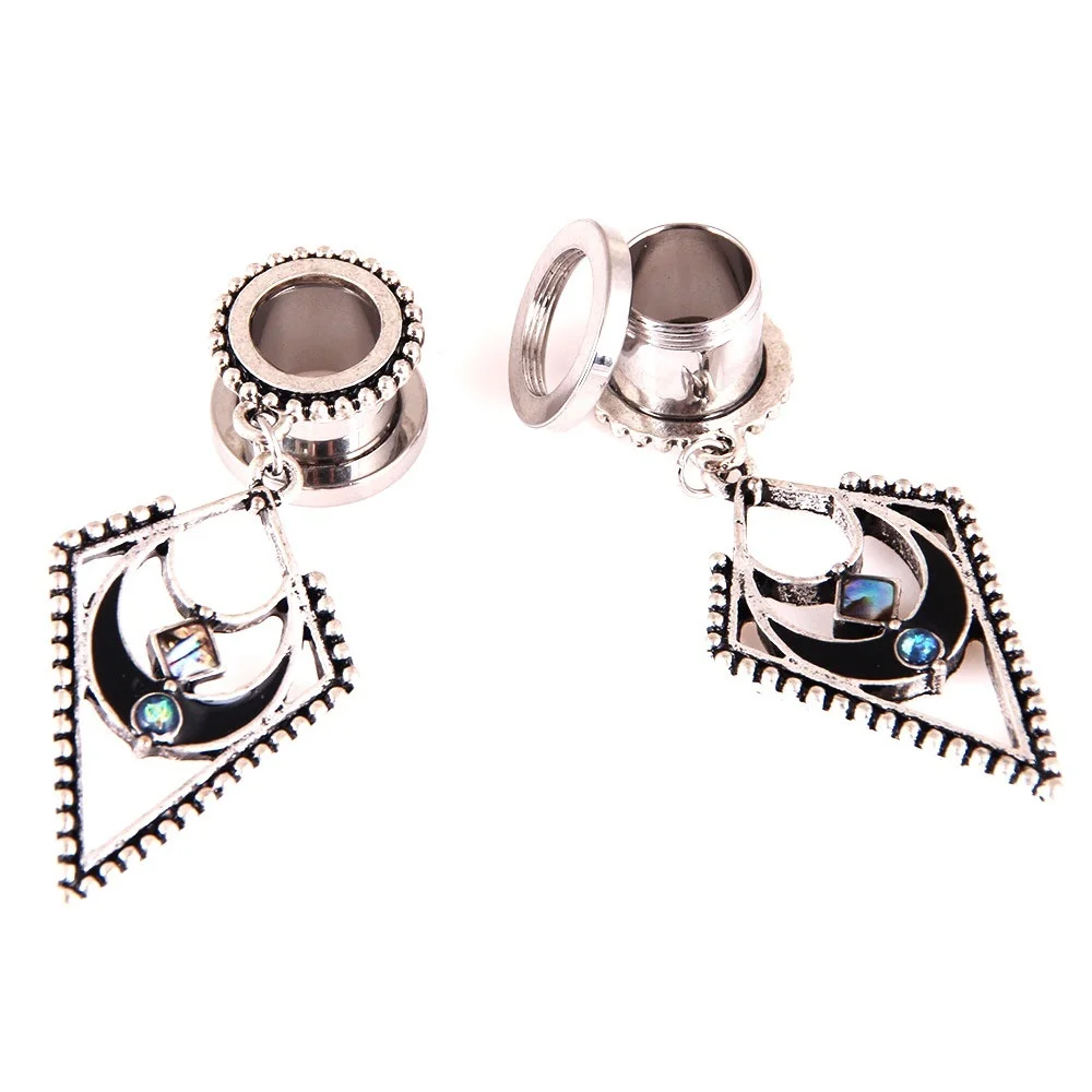 HAPPTYL 1 шт. ушные манометры Висячие затычки туннели для ушей кулон пирсинг