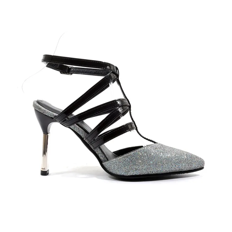 Женские туфли на высоком каблуке большого размера женские тонком с вырезами