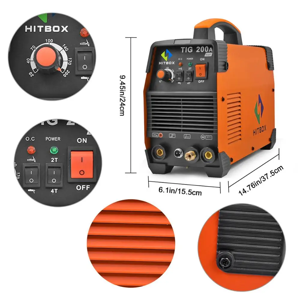 Сварочный аппарат HITBOX Tig WSE сварочный из нержавеющей стали с цифровым управлением