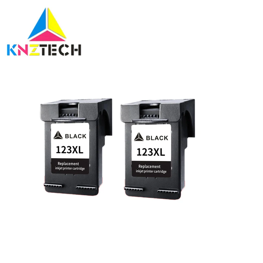 2X черный пополнен 123XL переработанного чернильного картриджа для hp123 Deskjet 1110 1111 1112