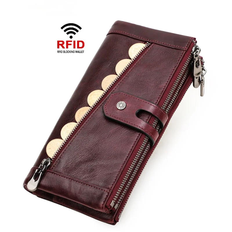 

RFID противокражный женский кошелек из матовой кожи женский клатч