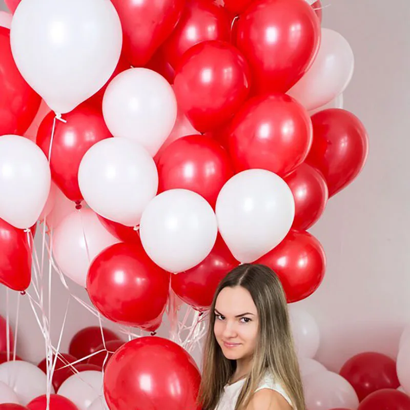 XXYYZZ 20 шт./10 дюймов красный черный белый латексный шар 18 алюминий искусственная