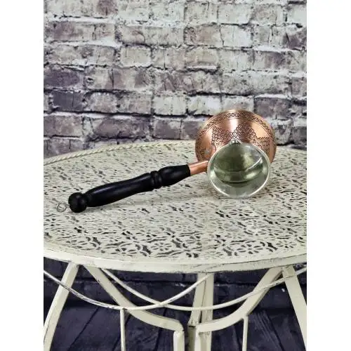 Медный кофейник ручной работы с вышивкой винограда | Дом и сад