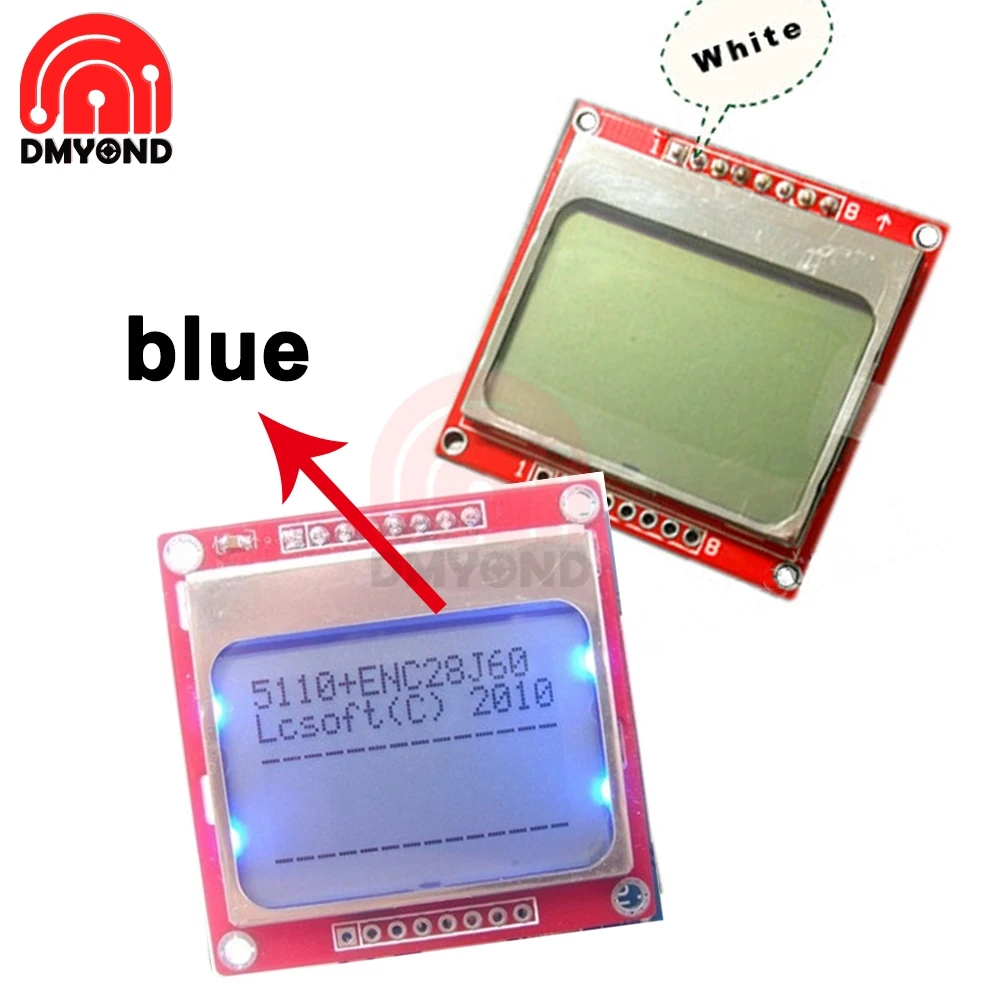 

3,3 В белая Синяя подсветка 84*48 84x84 модуль ЖК-дисплея адаптер PCB для Nokia LCD 5110 модуль для Arduino Diy Kit