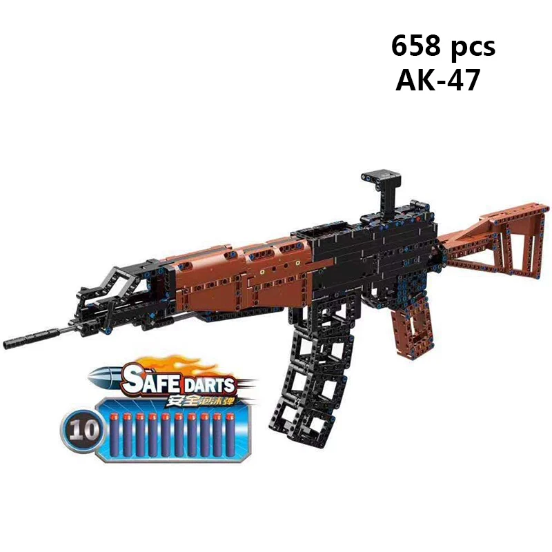

Military Weapon Pistol Gun Desert Eagle Rifle Model Building Blocks Police SWAT Submachine Moc Creator Brick Educational Toys