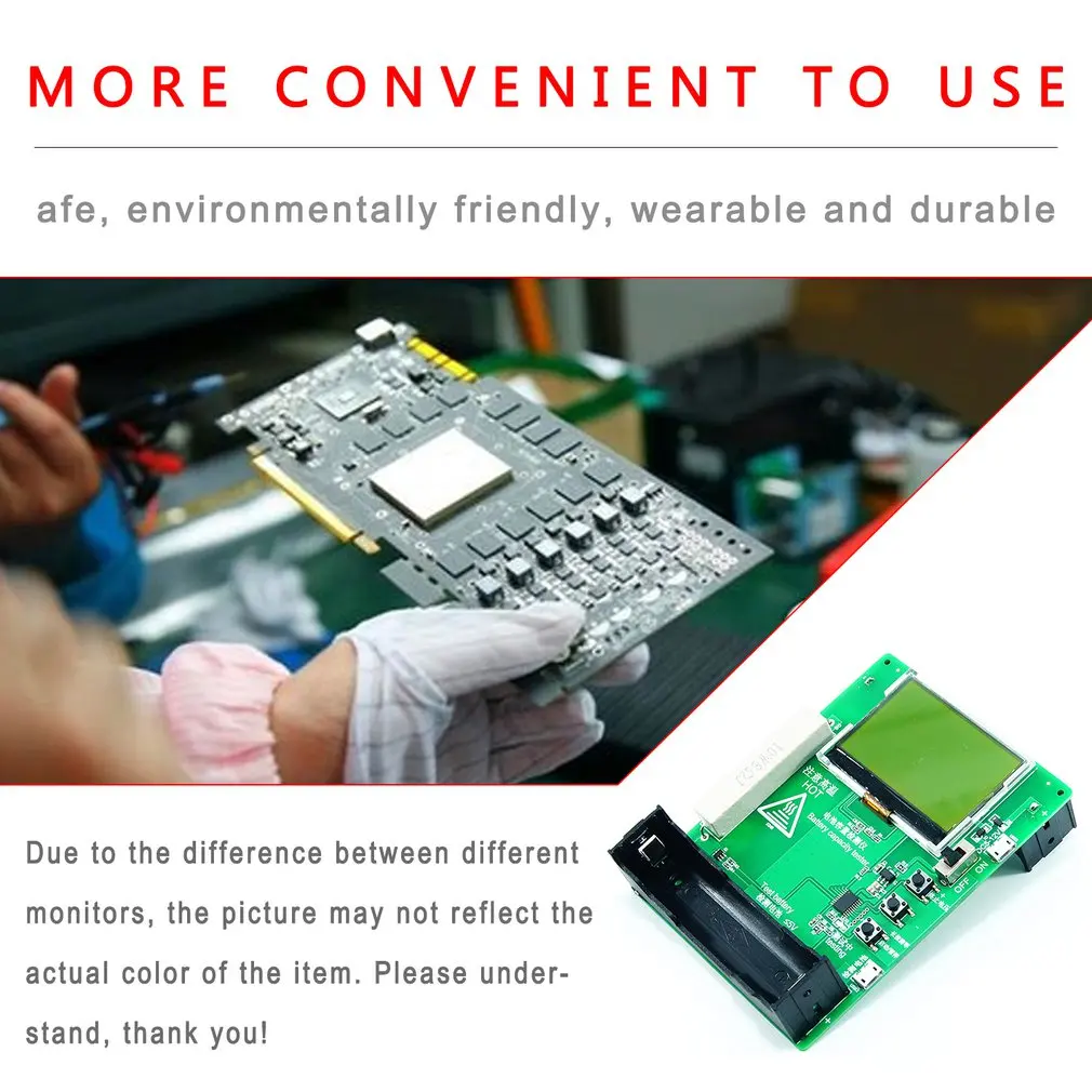 

18650 LED LCD digital tube display Lithium battery capacity tester Indicator module Battery Power Tester display board DIY kit