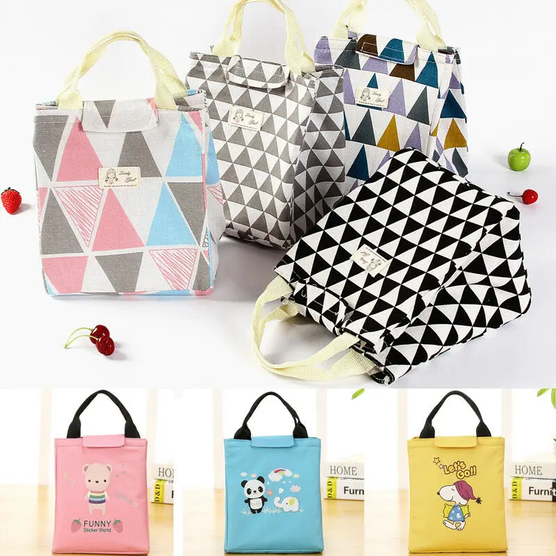 Большая изолированная сумка для ланча холодильник пикника Женская дорожная тоут