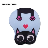 designed cute happy cat playmat soft silicon anime 3d mouse pad anime ergonomic mouse pad