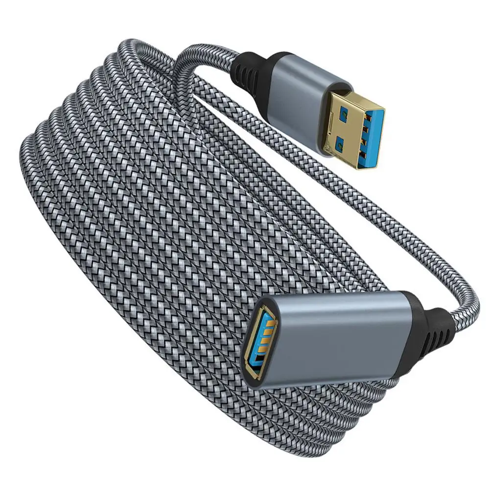 

Нейлоновый Плетеный высокоскоростной кабель USB 3,0 штекер-гнездо для передачи данных компьютерный Удлинительный кабель для жесткого диска к...