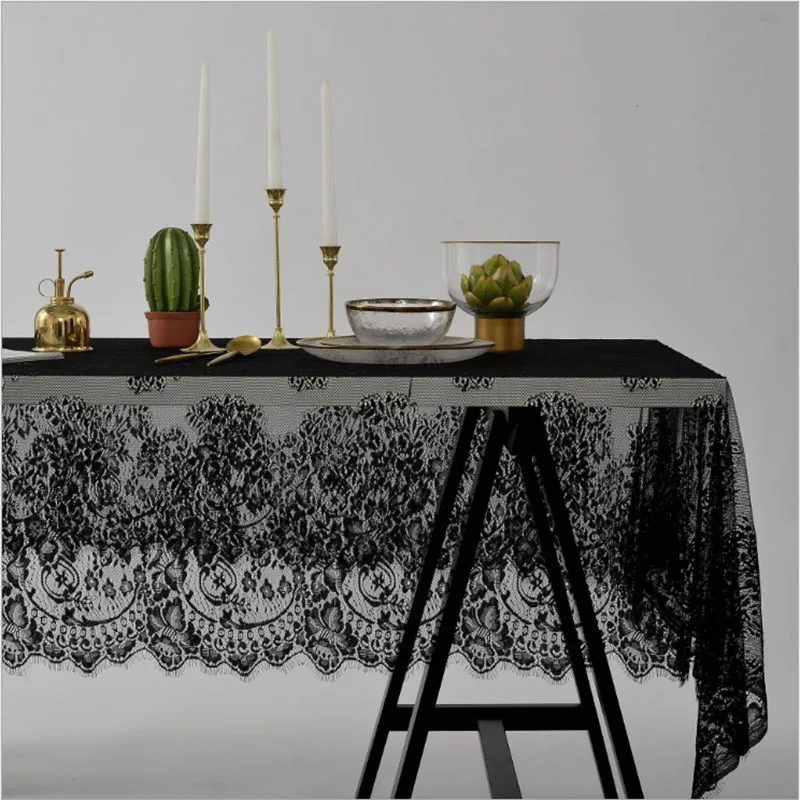 Кружевная скатерть ручной работы вязаная крючком круглая и квадратная Садовая