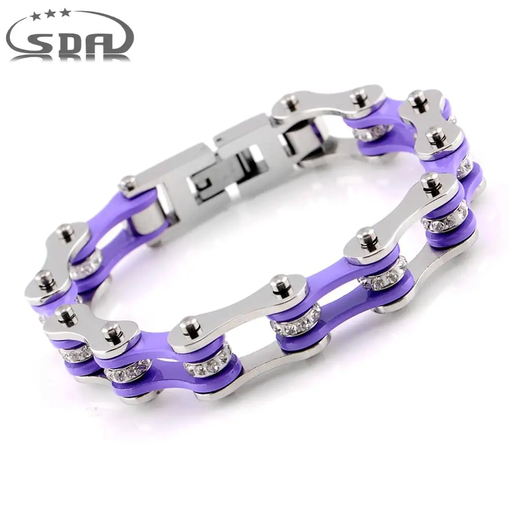 Высокое качество Мода Подлинная 316L нержавеющая сталь цепь мотоцикла браслеты