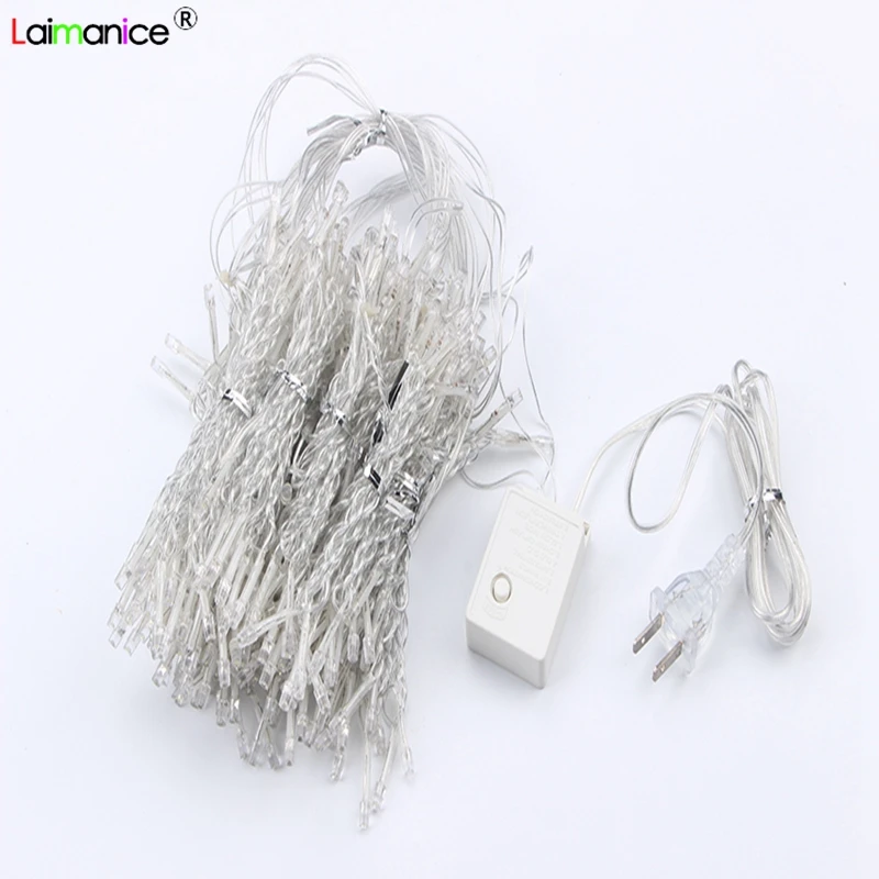 Сказочная светодиодная гирлянда-занавес 220 В переменного тока 4x/3x1/3x2 | Лампы и