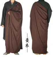 dimi shaolin monk dress zen buddhist kesa priest cassock robe meditation kung fu suit monk clothes linen lay buddhist clothes