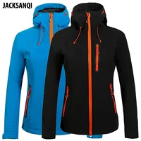 jacksanqi womens hiking softshell fleece jackets outdoor sports windproof climbing camping trekking running female coats ra378