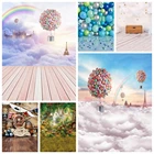 Фон для фотосъемки новорожденных с изображением торта празднования первого дня рождения воздушный шар пират пляж конфеты страна чудес Лес