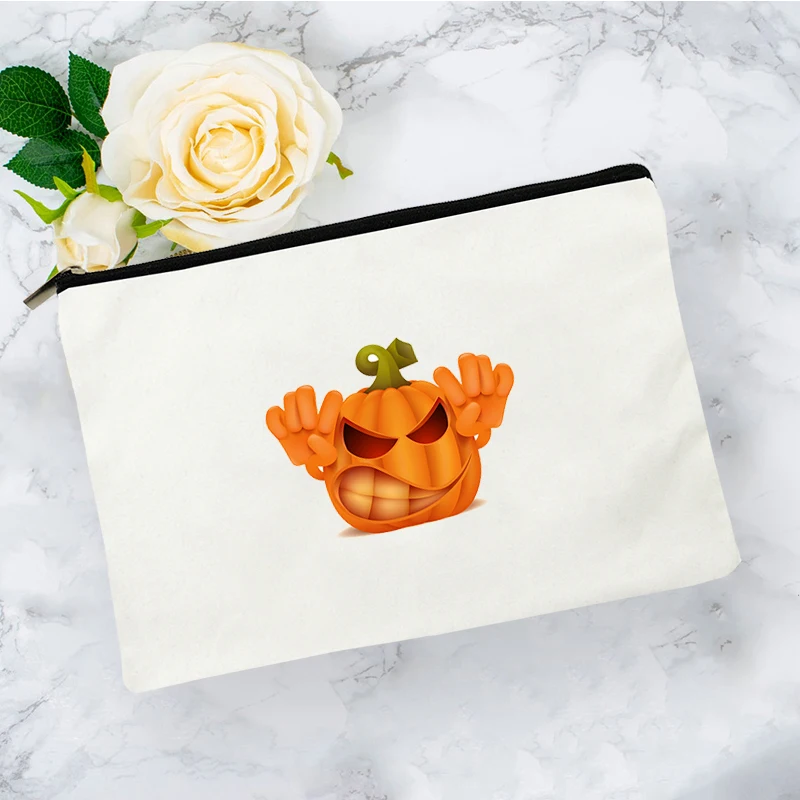 

Pumpkin Lantern Cosmetic Bag for Makeup Make Up Mini Kawaii Pouch Bags Women Woman Storage Organizer Free Shipping Handbags
