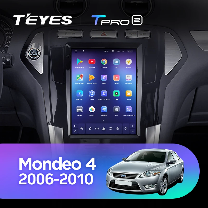 TEYES TPRO 2 Штатная магнитола For Форд Мондео 4 Ford Mondeo 2006 - 2010 Tesla style screen Тесла Стиль