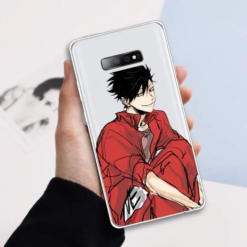 

Kuroo Tetsuro haikyuu anime Phone Case Transparent For Samsung Galaxy A 71 21s S note 8 9 10 plus 20 ultra