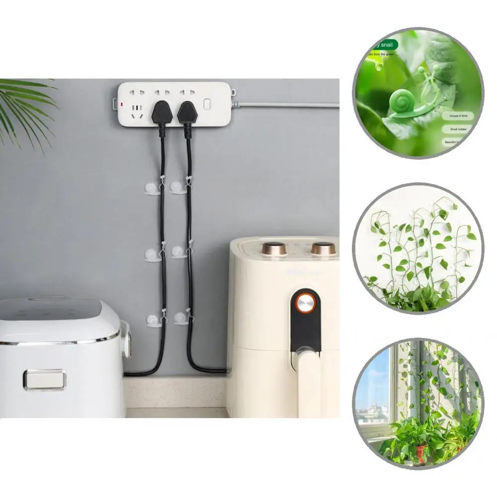 

Wall Mounted 3 Colors Detachable Flexible Button Plant Holder Clip for Home