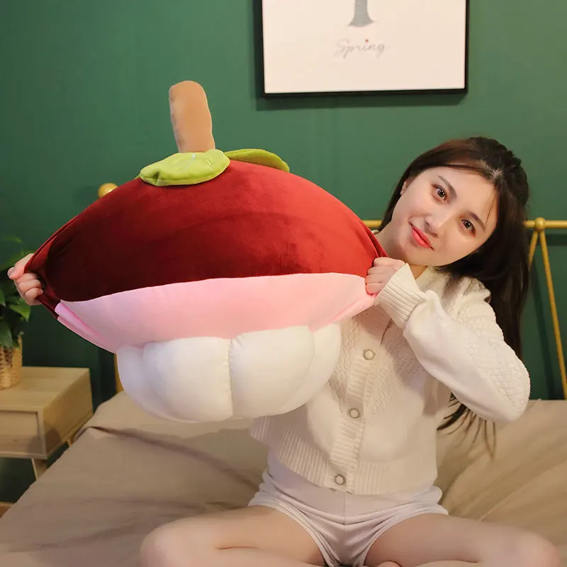 

New Lovely Fruit Mangosteen Plush Toys Soft Pillow Stuffed Sleepping Food Cushion Doll For Baby Children Birthday Gifts