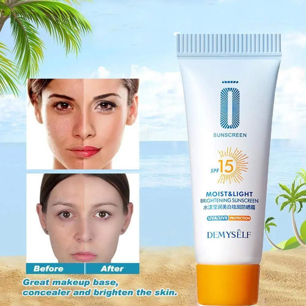 

New SPF 15 Sunscreen Whitening Sun Cream Sunblock Skin Protection Cream Body Care Moisturizing Oil-control Sunblock TSLM1
